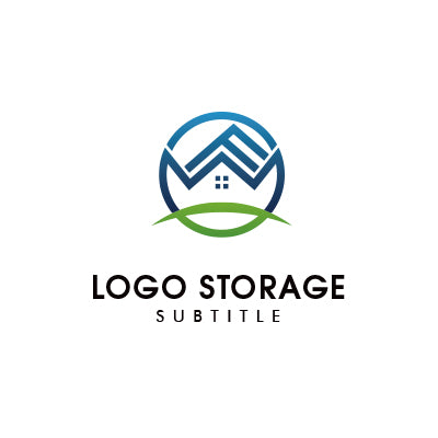 屋根と暮らしの安心感を描いた住宅ロゴ|ロゴ販売 ロゴストレージ