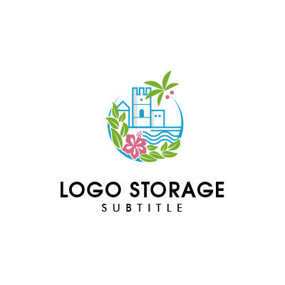 リゾート感あふれる南国ロゴ|ロゴ販売 ロゴストレージ