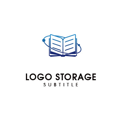 知識と広がりを象徴するブックロゴ|ロゴ販売 ロゴストレージ