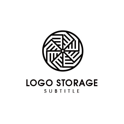 洗練された幾何学模様のロゴ|ロゴ販売 ロゴストレージ