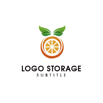 フレッシュな活力を届ける、オレンジモチーフロゴ|ロゴ販売 ロゴストレージ