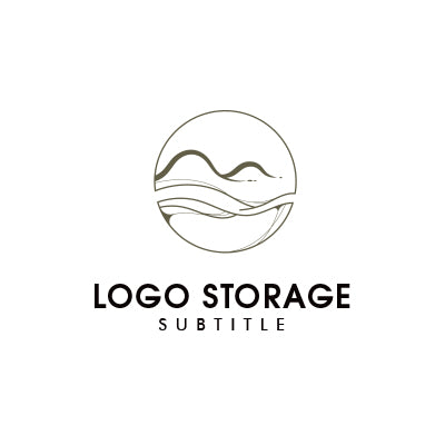 自然の流れと調和を象徴する、シンプルな風景ロゴ|ロゴ販売 ロゴストレージ