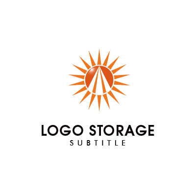 エネルギーと希望を象徴する、太陽のシンボルロゴ|ロゴ販売 ロゴストレージ