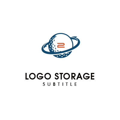 スイングの軌道が描く、宇宙規模のゴルフロゴ|ロゴ販売 ロゴストレージ