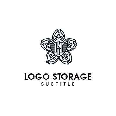 伝統美と格式を備えた、和モダンエンブレムロゴ|ロゴ販売 ロゴストレージ