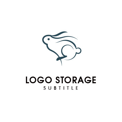 軽やかに未来を跳ぶ、スマートラビットロゴ|ロゴ販売 ロゴストレージ