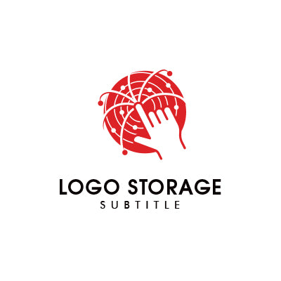 テクノロジーと人のつながりを表現する、ICT・福祉系ロゴ|ロゴ販売 ロゴストレージ