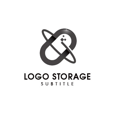 循環と発展を象徴する、未来志向のイニシャルロゴ|ロゴ販売 ロゴストレージ