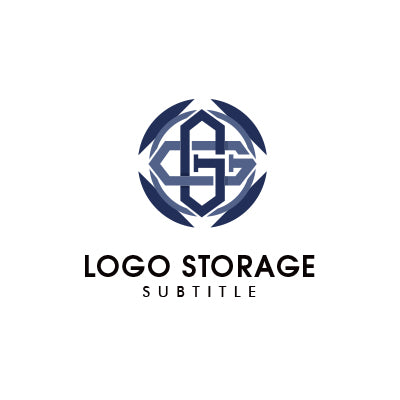 結びと信頼を表現した、幾何学的イニシャルロゴ|ロゴ販売 ロゴストレージ