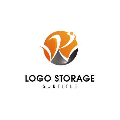 K×躍動サークルロゴ 人の動きを表現した親しみあるヒューマンロゴ|ロゴ販売 ロゴストレージ