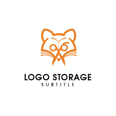 ハサミ×キツネロゴ 美容と創造を象徴する、クラフト系アニマルロゴ|ロゴ販売 ロゴストレージ