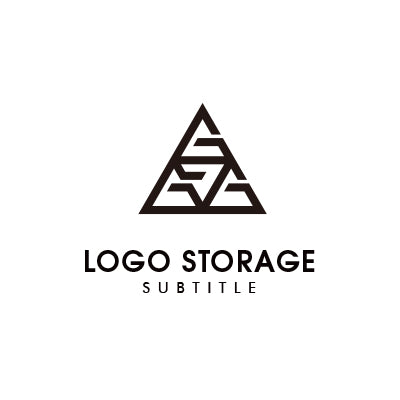 幾何学構成による安定感あるデザイン|ロゴ販売 ロゴストレージ