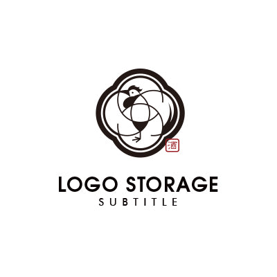 和を感じる鳥の紋様デザイン|ロゴ販売 ロゴストレージ