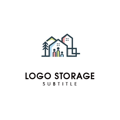 暮らしに寄り添う、コミュニティ&住宅ロゴ|ロゴ販売 ロゴストレージ