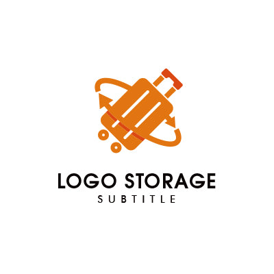 旅と循環を象徴する、トラベル&ロジスティクスロゴ|ロゴ販売 ロゴストレージ