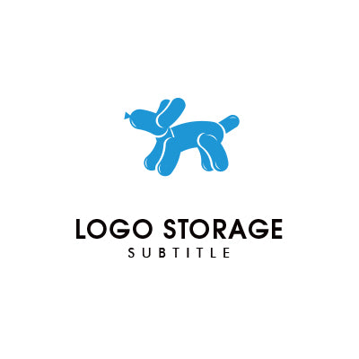 バルーンドッグモチーフで遊び心を伝える、キッズ・イベントロゴ|ロゴ販売 ロゴストレージ