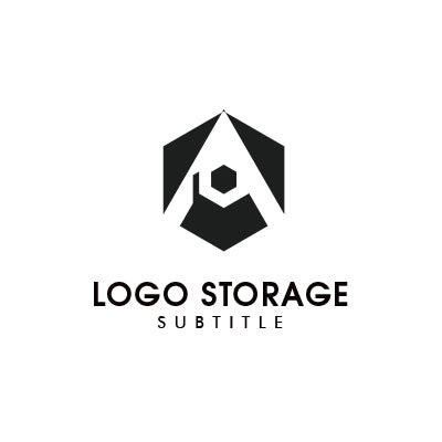 Aと六角形モチーフで構造美を描く、先進的ロゴ|ロゴ販売 ロゴストレージ