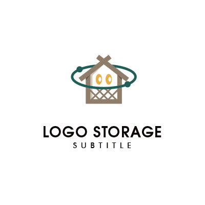 見守りと安心を描く、リング×家モチーフロゴ|ロゴ販売 ロゴストレージ