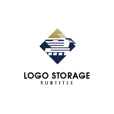 重厚感と先進性を描く、和モダン菱形シンボルロゴ|ロゴ販売 ロゴストレージ