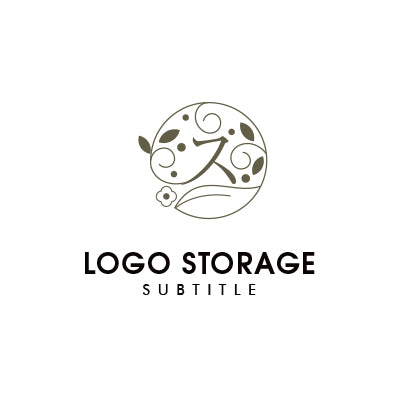 自然と調和を描く、ボタニカルサークルロゴ|ロゴ販売 ロゴストレージ