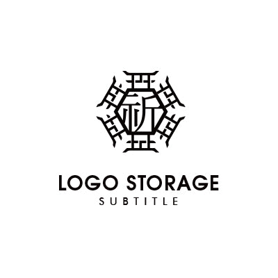 格式と結束を描く、家紋調文字シンボルロゴ|ロゴ販売 ロゴストレージ