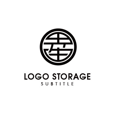 安定と継承を描く、円形家紋文字ロゴ|ロゴ販売 ロゴストレージ