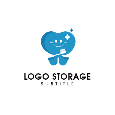親しみと清潔感を描く、歯モチーフロゴ|ロゴ販売 ロゴストレージ