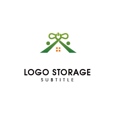 結びと安心を描く、ハウスモチーフロゴ|ロゴ販売 ロゴストレージ