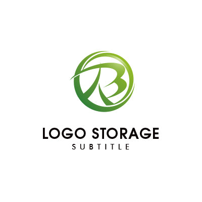 循環と成長を表現する、ナチュラルBロゴ|ロゴ販売 ロゴストレージ