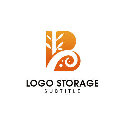 自然と調和を感じさせる、装飾的Bロゴ|ロゴ販売 ロゴストレージ