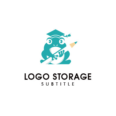 学びを象徴するキャラクターロゴ|ロゴ販売 ロゴストレージ