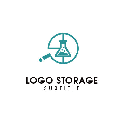 フラスコモチーフのサイエンスロゴ|ロゴ販売 ロゴストレージ