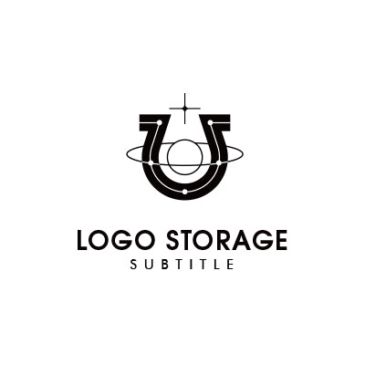 蹄+Uイニシャル×軌道モチーフロゴ|ロゴ販売 ロゴストレージ