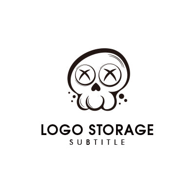 スカルモチーフロゴ|ロゴ販売 ロゴストレージ