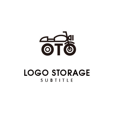 バイク系ロゴデザイン。バイクとOTの文字を組み合わせたロゴ|ロゴ販売 ロゴストレージ