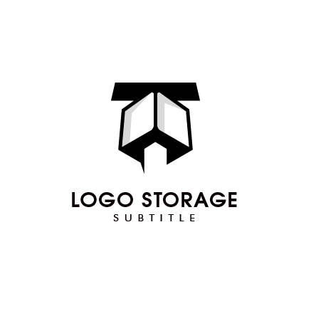 幾何学 盾 信頼 安定 建設 不動産 ロゴデザイン ロゴ販売 ロゴストレージ