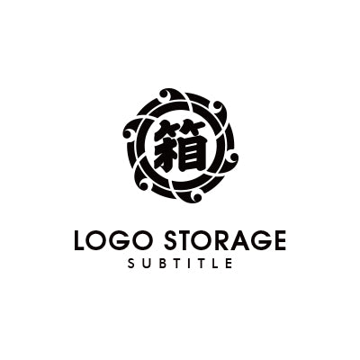 漢字の「箱」をモチーフにデザインしたロゴ