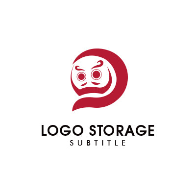 🎭達磨モチーフのロゴ – 縁起・成功・忍耐を象徴するデザイン【ロゴ販売ならロゴストレージ】