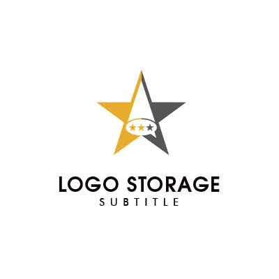 星と3つのスターを組み合わせたロゴデザイン｜ロゴ販売はロゴストレージ