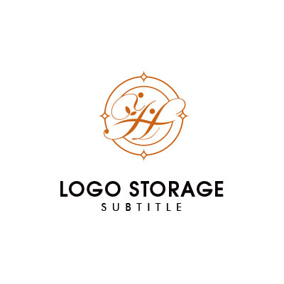 HとLを舞うように描いた芸術的ロゴ｜ロゴ販売ならロゴストレージ