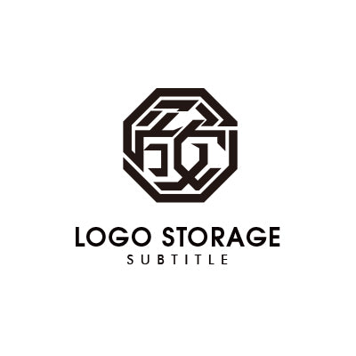 八角形 × 幾何学構成｜ロゴ販売ならロゴストレージ