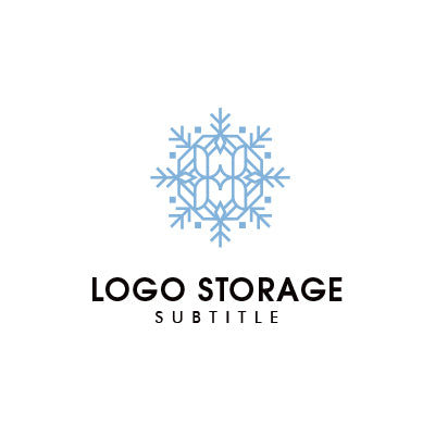 雪の結晶をモチーフにした繊細で美しいロゴデザイン｜ロゴ販売ならロゴストレージ
