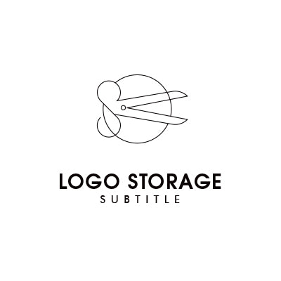 洗練と遊び心を重ねたシザーズロゴ｜ロゴ販売 ロゴストレージ