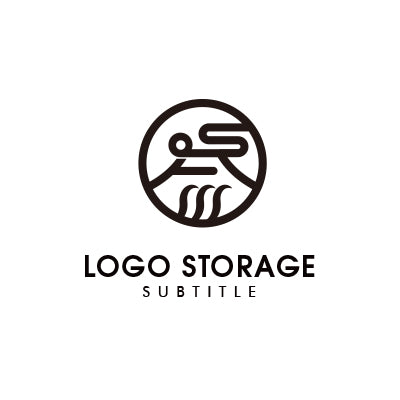 自然と伝統を抽象化した、和の象徴ロゴ｜ロゴ販売 ロゴストレージ