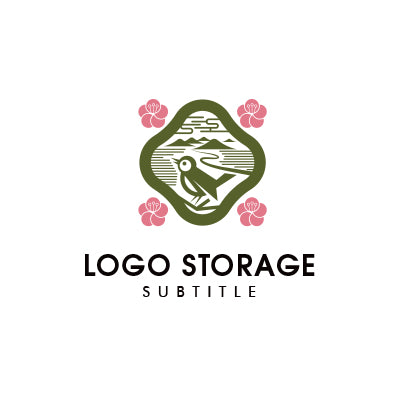 自然と文化をつなぐ、観光・和風ブランドロゴ｜ロゴ販売 ロゴストレージ
