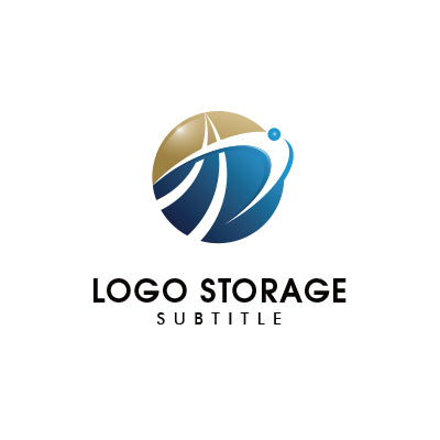 地球と軌道モチーフで広がりを描く、グローバルロゴ｜ロゴ販売 ロゴストレージ