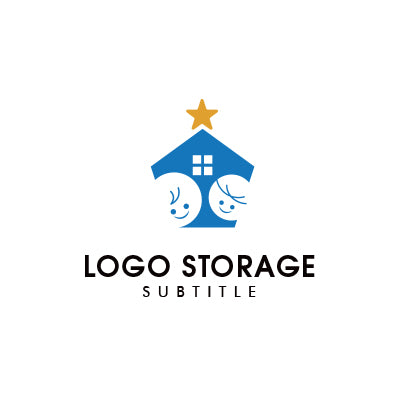 やさしさと暮らしを表現する、ファミリー向けロゴ｜ロゴ販売 ロゴストレージ