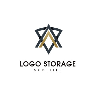 重なりと秩序を描く、モダンAロゴ｜ロゴ販売 ロゴストレージ