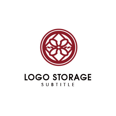 家紋調の円形イニシャルロゴ｜ロゴ販売 ロゴストレージ
