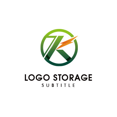 Kイニシャル×稲妻モチーフロゴ